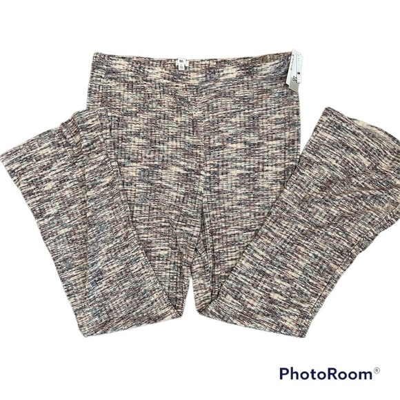 BP. SPACE DYED FLARE KNIT PANTS PLUS SZ 1X - Picture 1 of 8